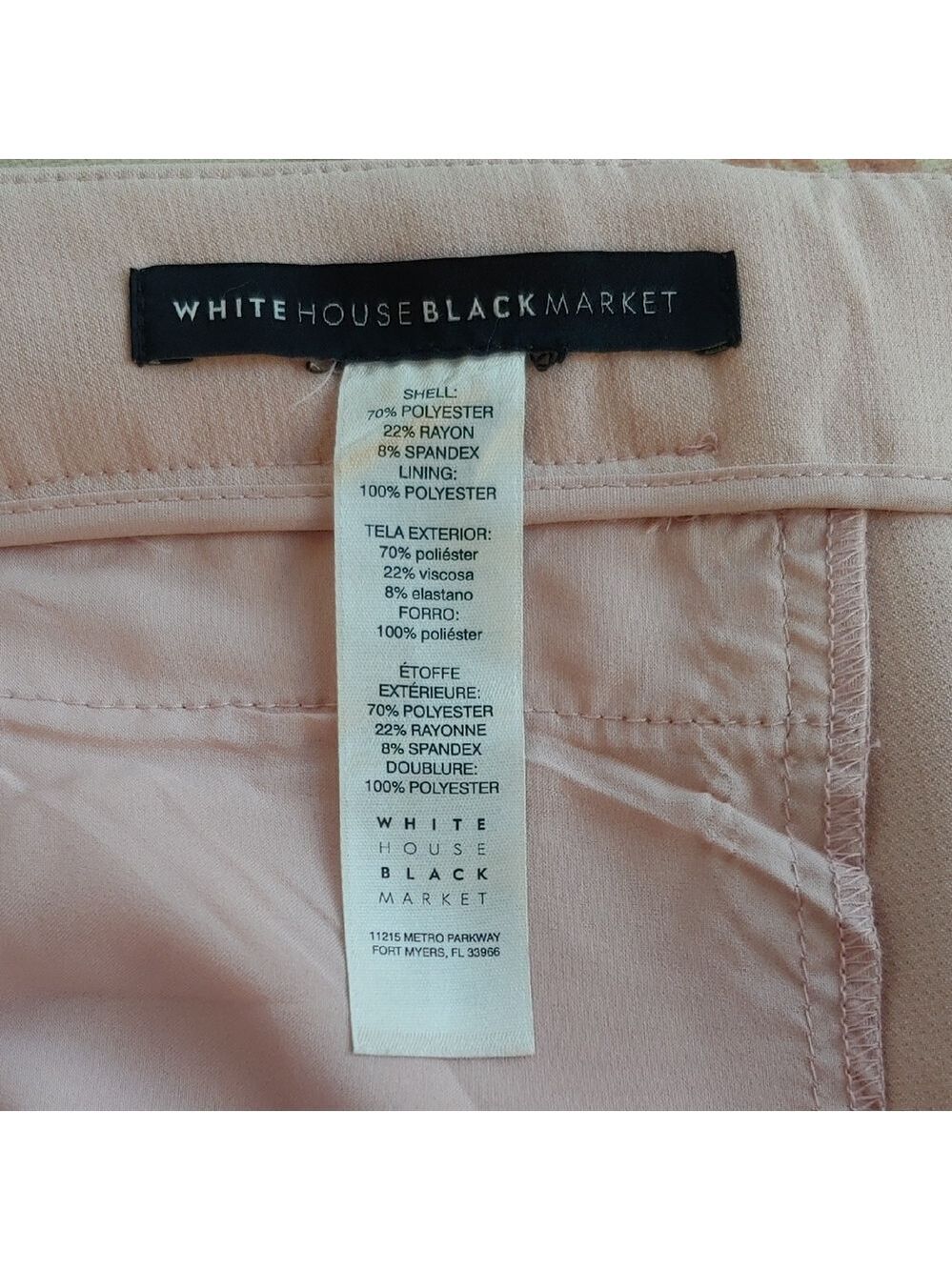 White House Black Market Slim Ankle Pants in Light Pink Women's size 12 Short - Picture 12 of 14